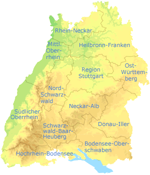 Regionen in Baden-Württemberg